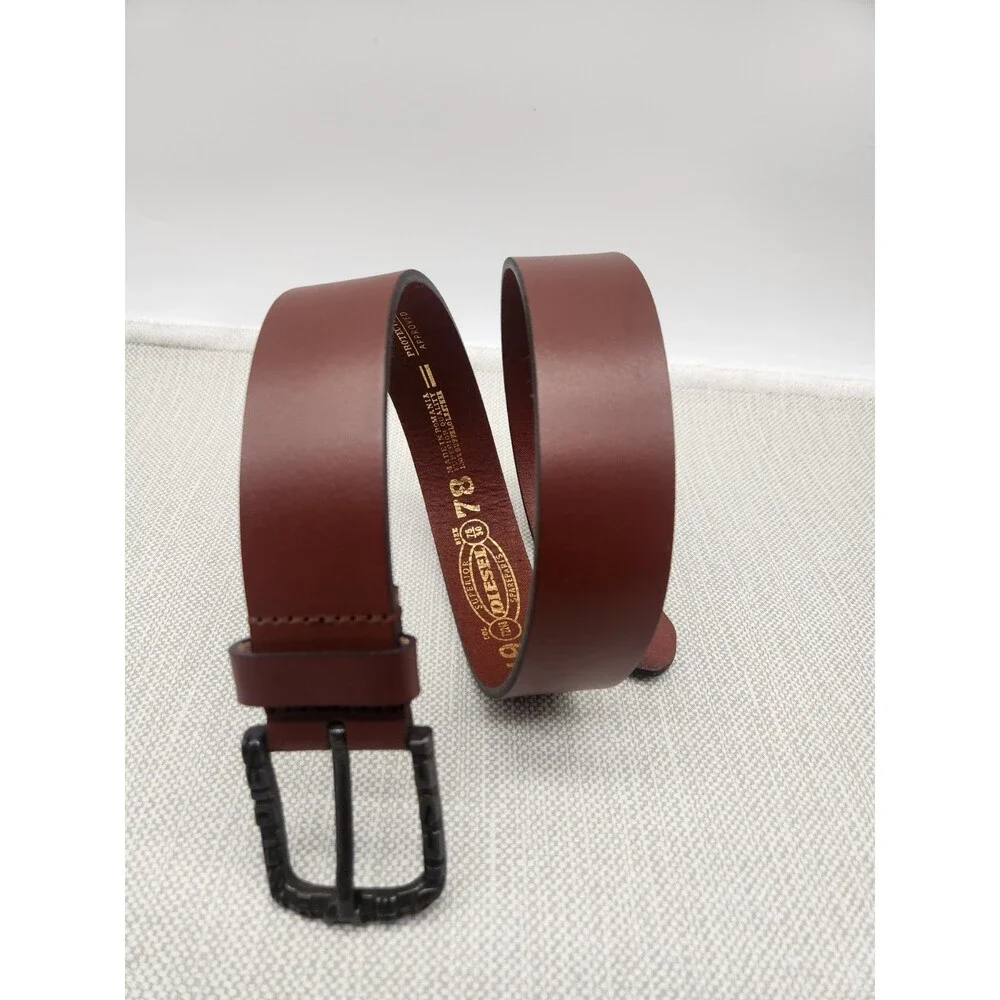 Diesel Size 30 Belt Brown Buffalo Leather Biker Moto Motorcycle